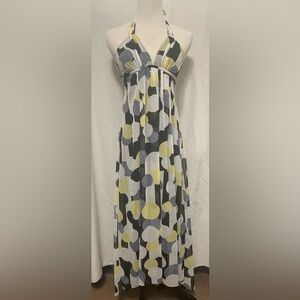 Rubber Ducky Women’s Dress Long Flowing Multi-Colored Sleeveless Size Small